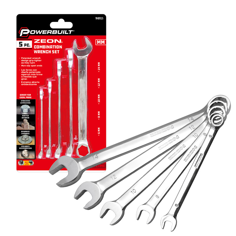 5 Pc Mm Zeon Combination Wrench Set