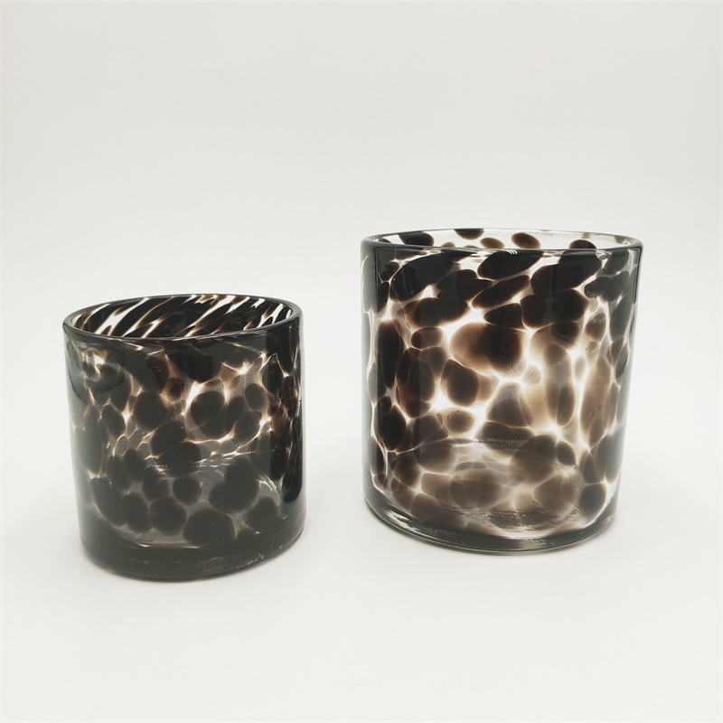 Black spots inside handcraft glass candle holder for candle making