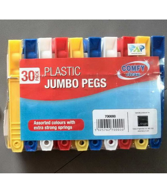 Jumbo Plastic Clothes Pegs