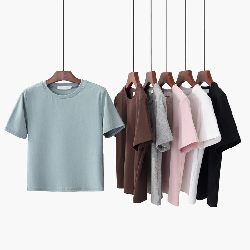 Ladies t shirt 100% cotton blank tshirt breathable clothes women