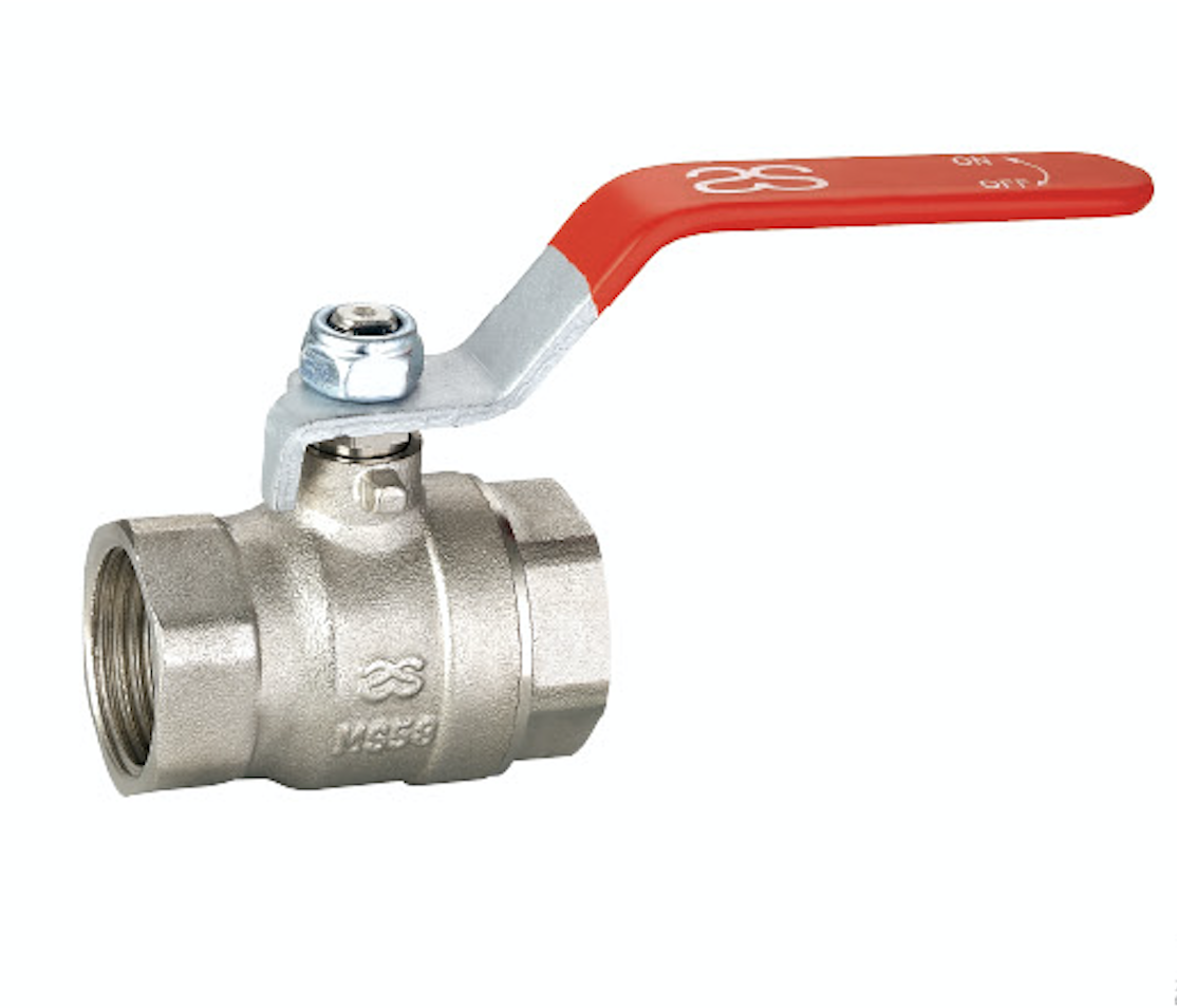 Standard Brass Ball Valve with steel handle, FF thread