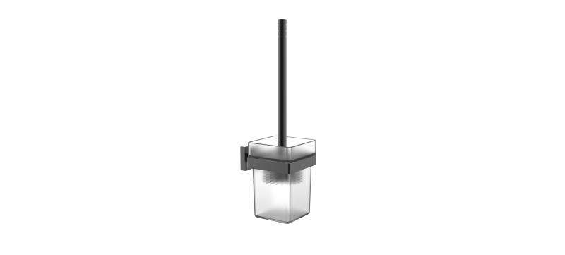 Aluminum toilet brush & holder
