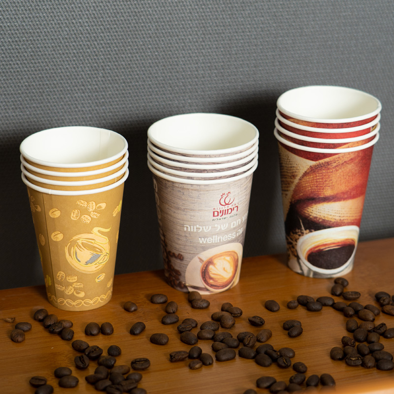 Disposable custom printed takeaway double wall cups