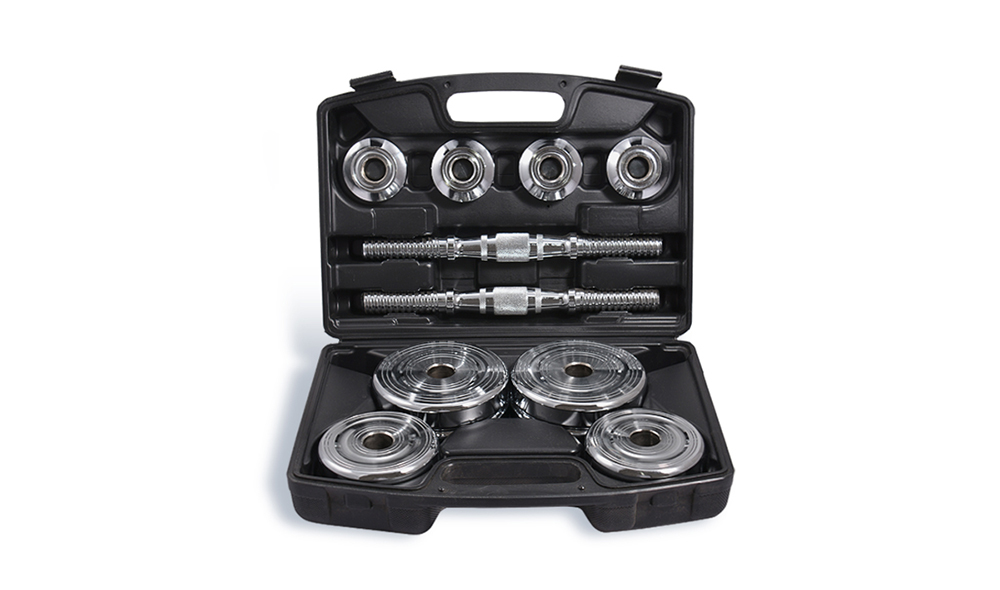 Steel dumbbell set 20KG with suitcase