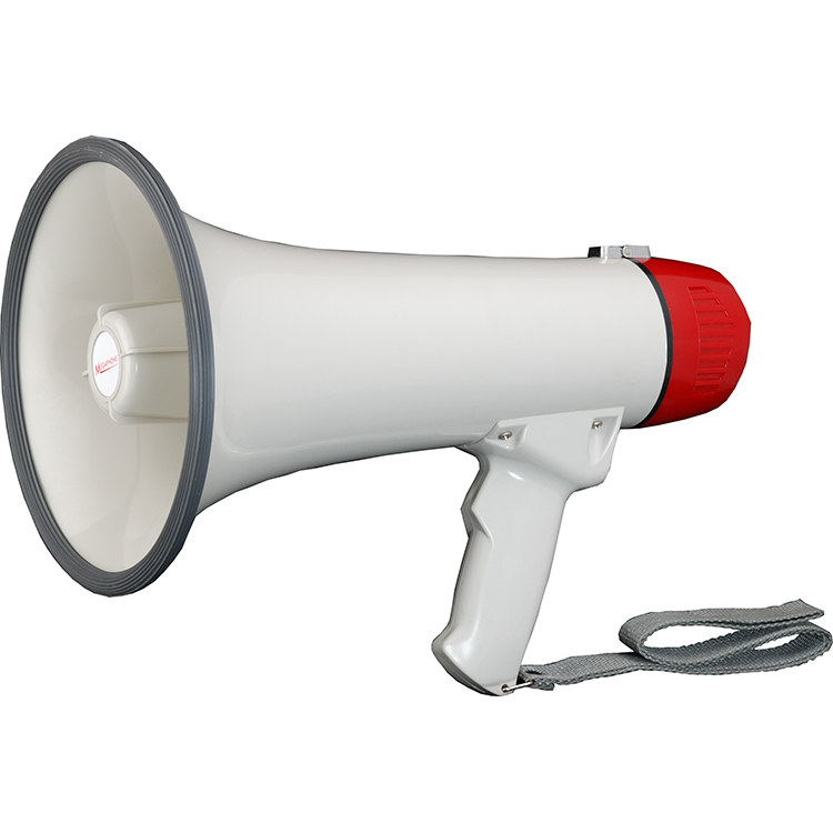 High power megaphone with whistle