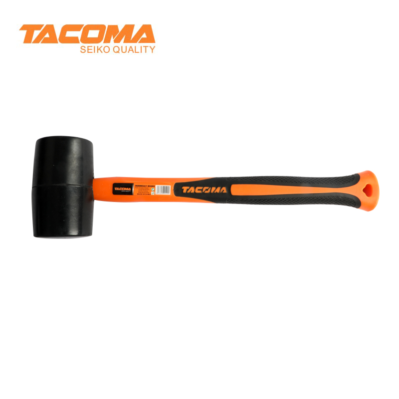 Rubber mallet with fiberglass handle(Black)