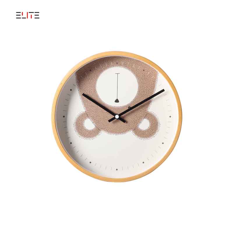 Quartz plywood wall clock