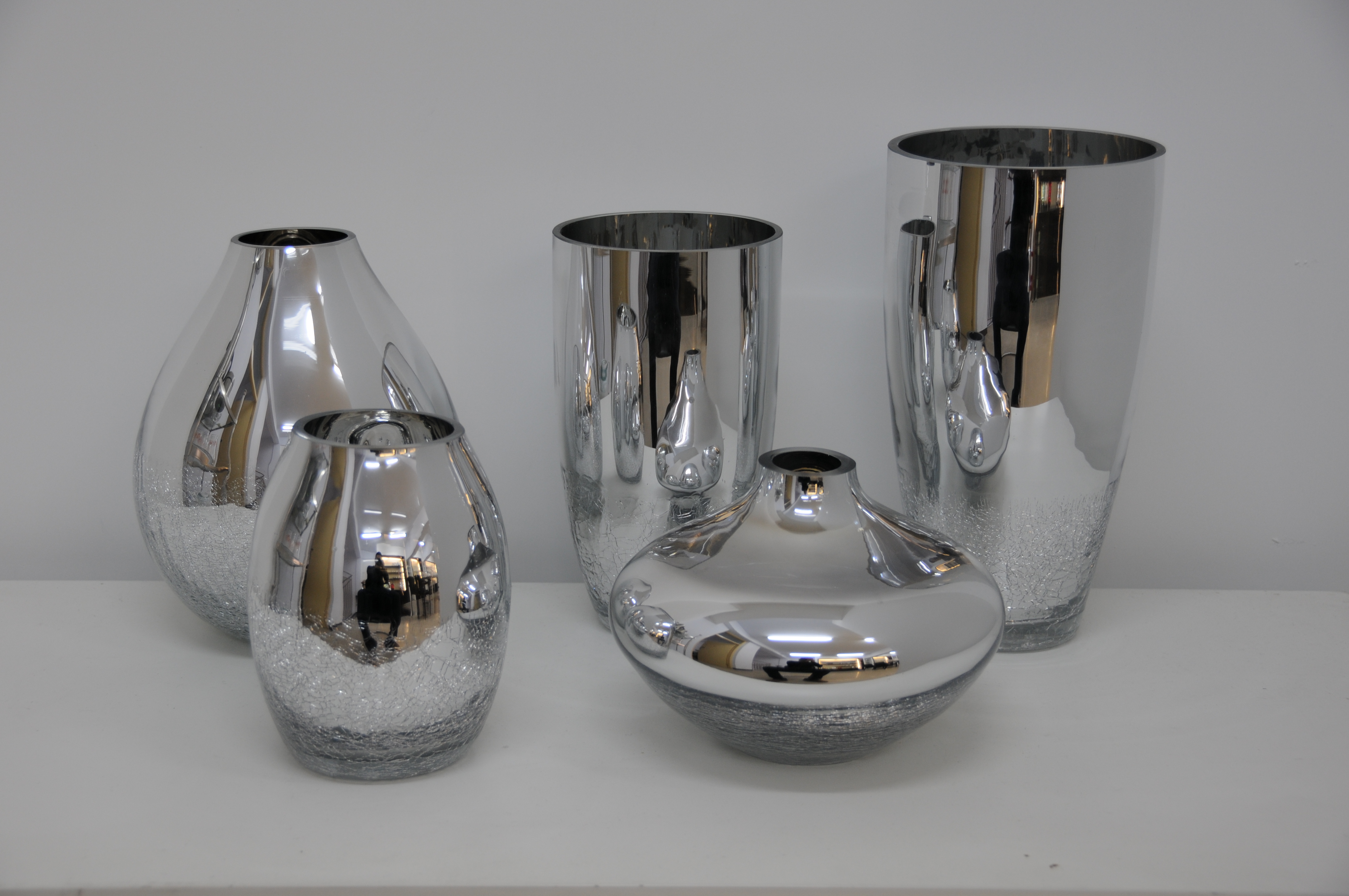 Silver Glass Vase