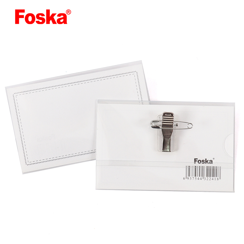 Hot Sale Hard plastic Name Badge Holder with Clips