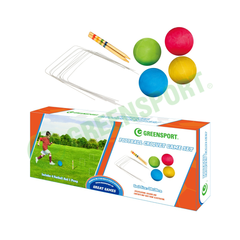Football croquet game set