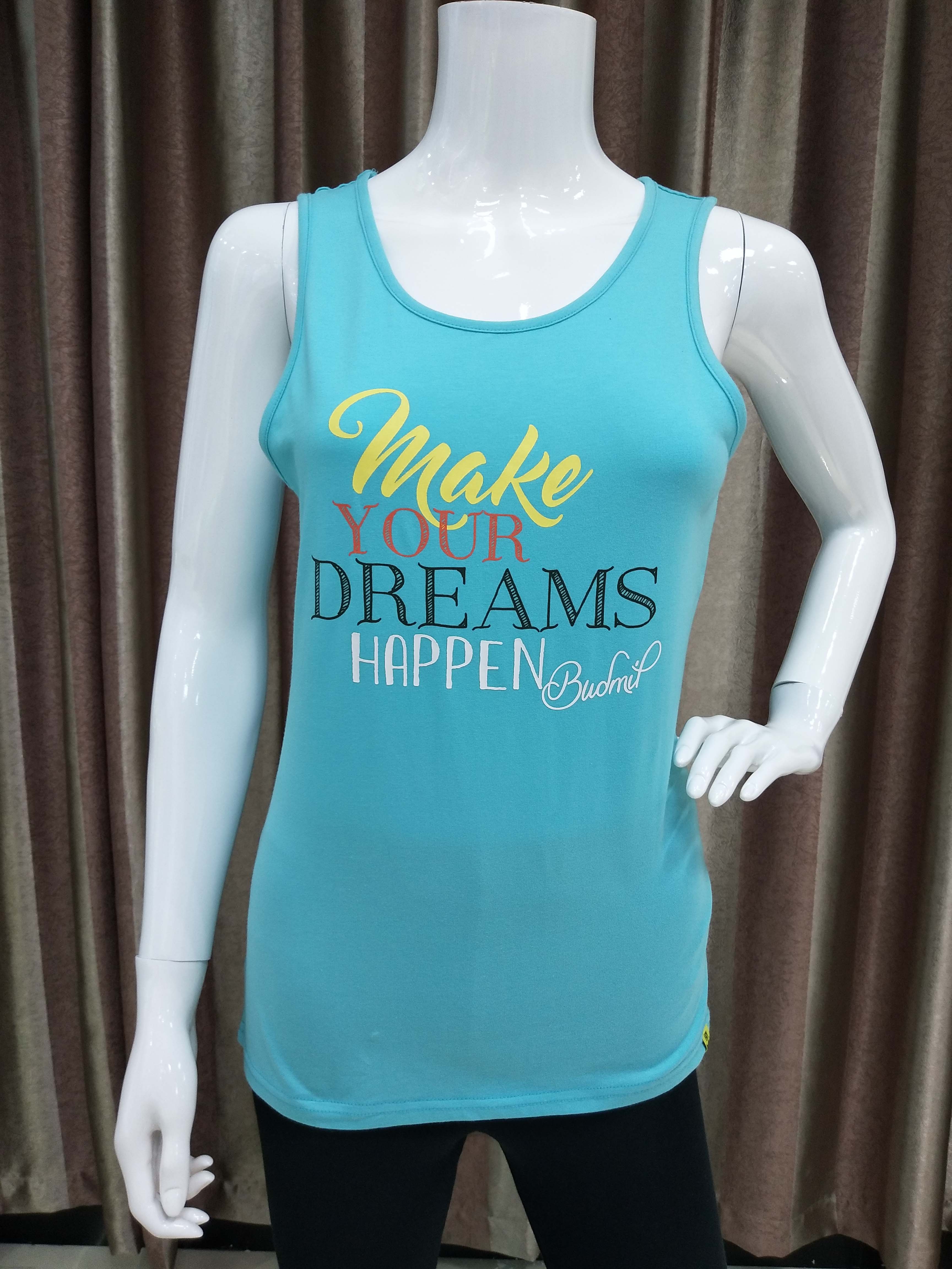 Summar ladies vest with rubber print