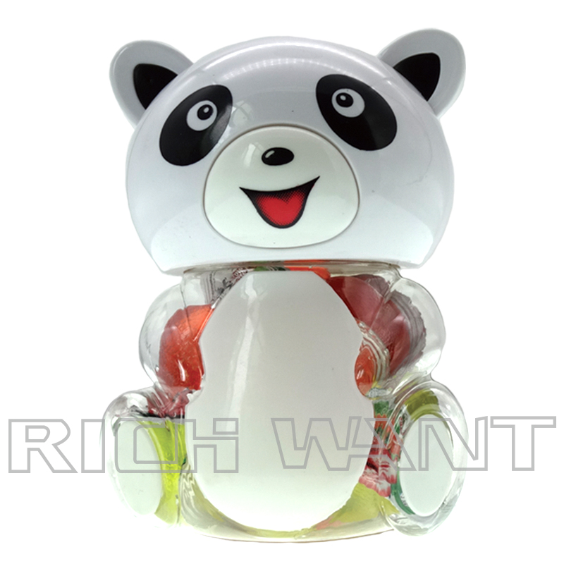 Assorted mini fruit jelly mini gelatina Fruit Flavor Jelly Cup in Mini Cartoon Panda Jar（12pcs/jar）