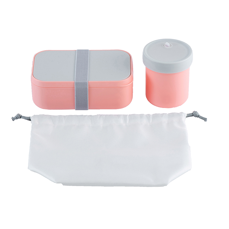 T105-S01 Lunch Box Set for School Kids and Adults include Drawstring Bag & Screw Cup