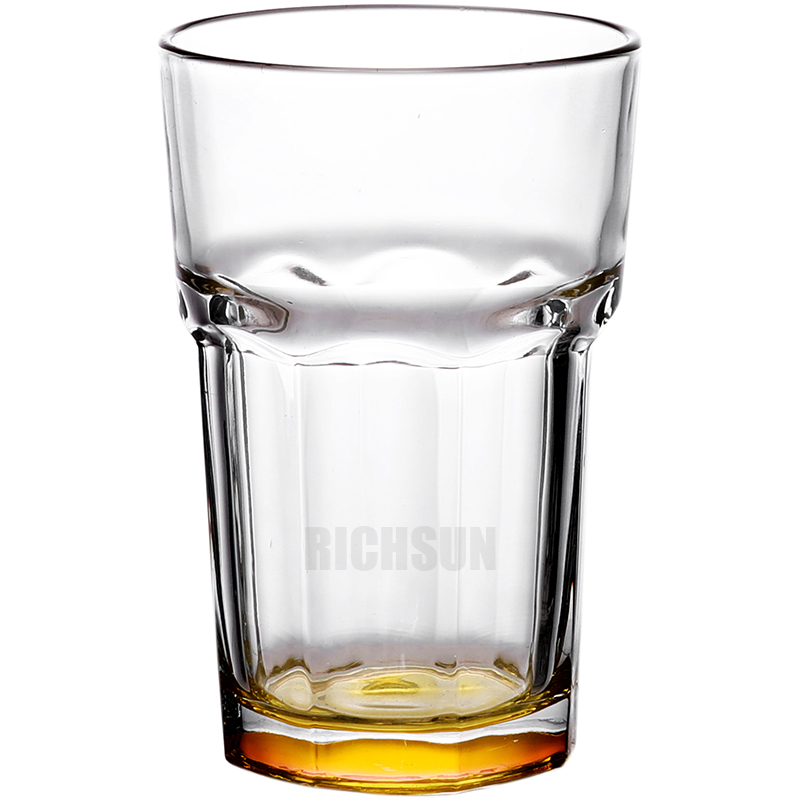 280ml spray color tumbler with yellow bottom