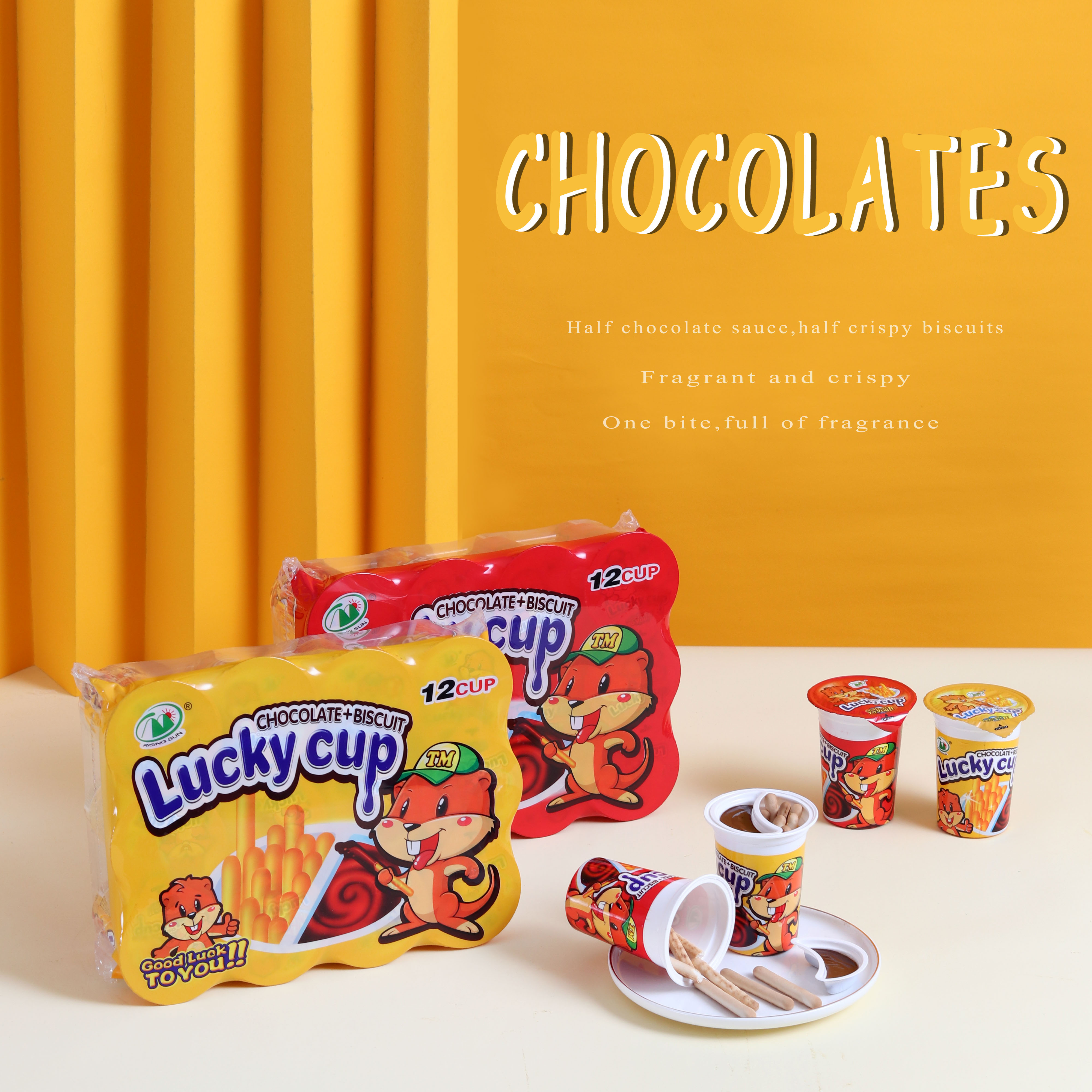 CHOCOLATE PASTE WITH COOKIES CUP 15g/18g/20gX12pcs