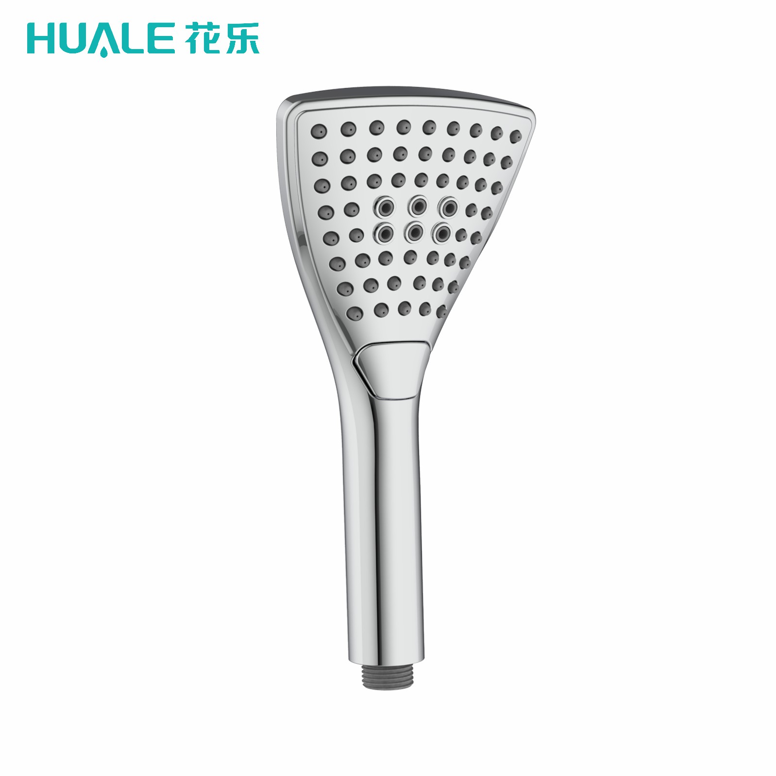 Modern Design Fan shaped push button hand shower select ABS chromed