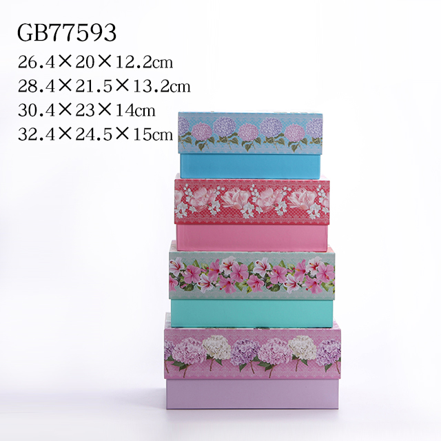 4pcs nesting rectangle boxes