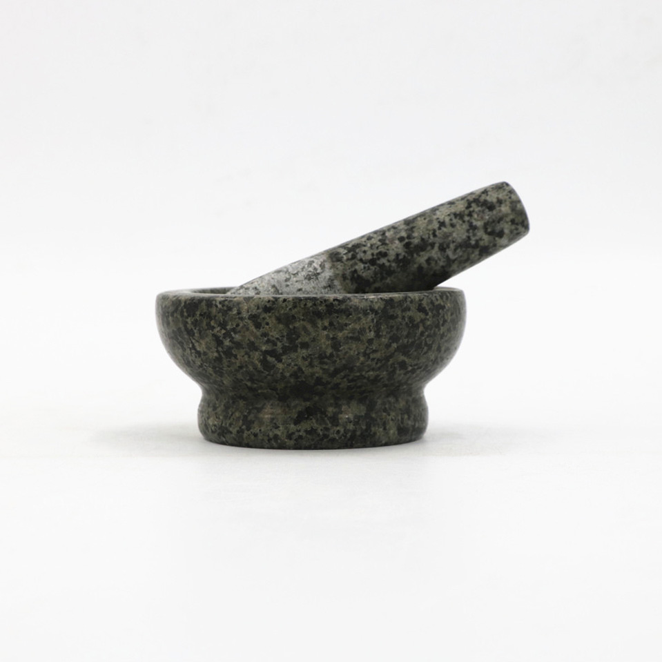 Custom made natural granite mortar 11cm small 4.3 inch seasoning grinder