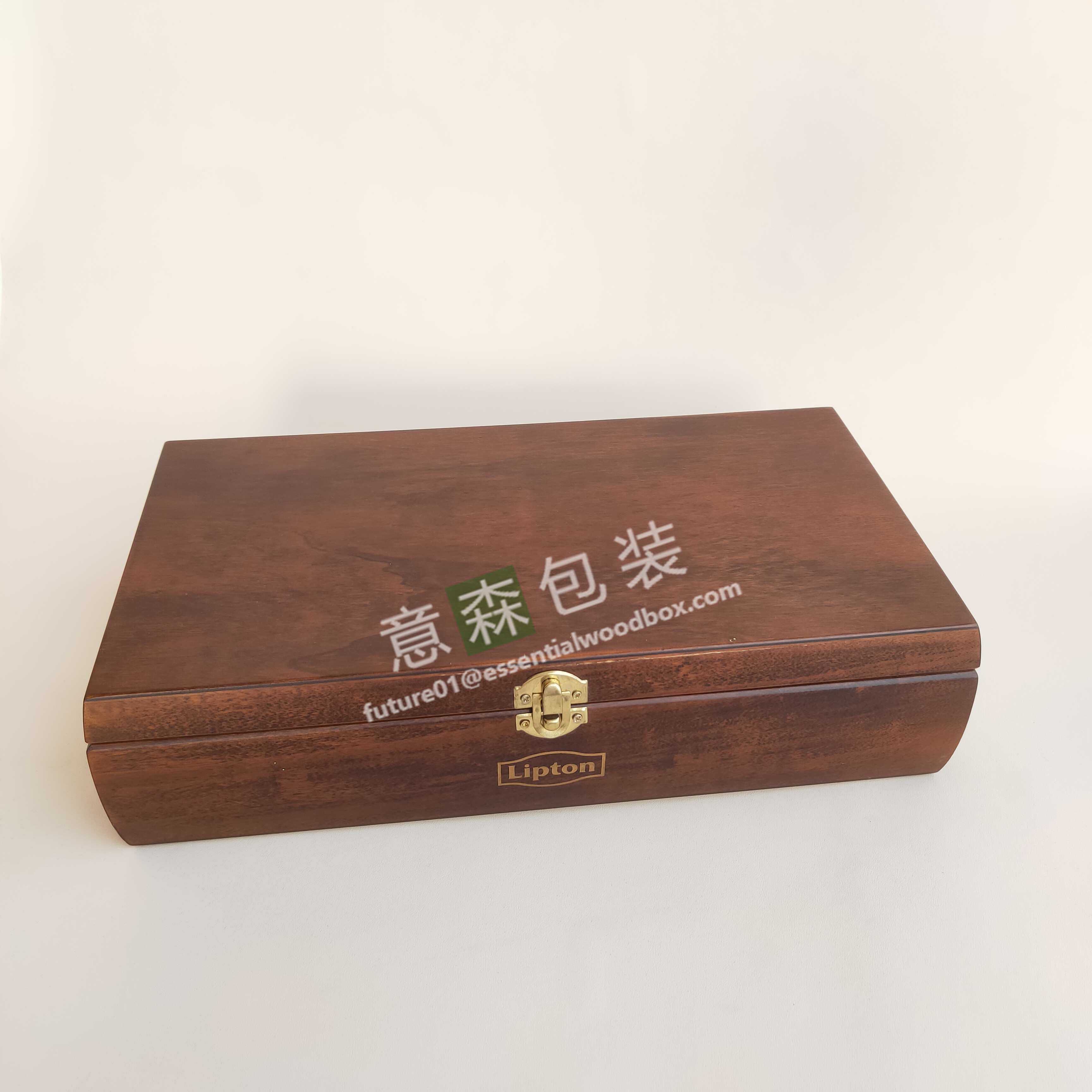 High- glass wood tea box