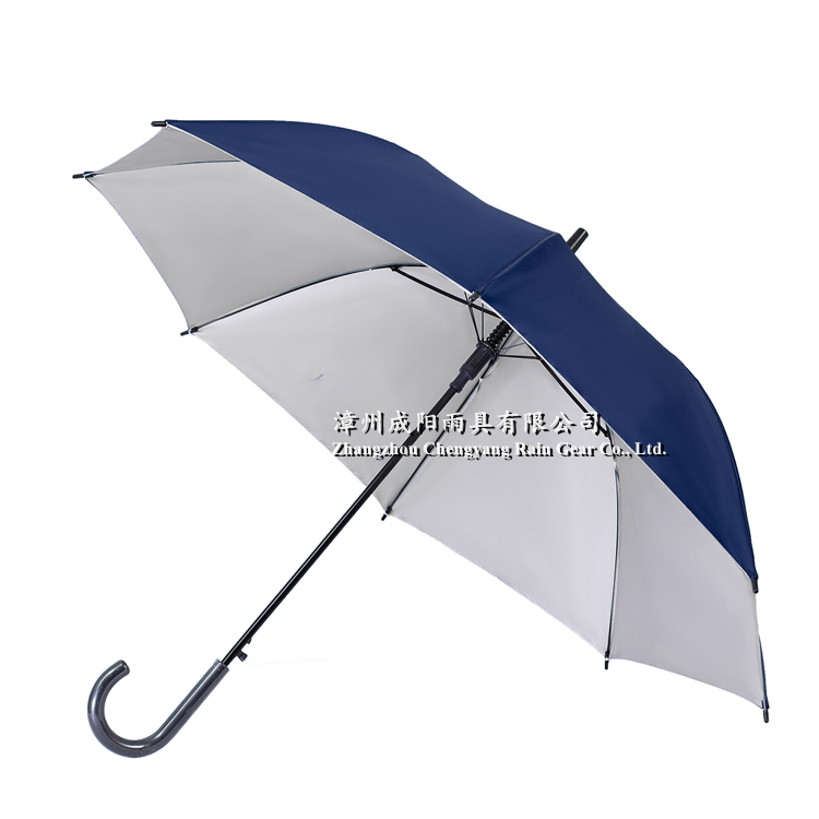24'' x 8k Auto open silver coated polyester umbrella