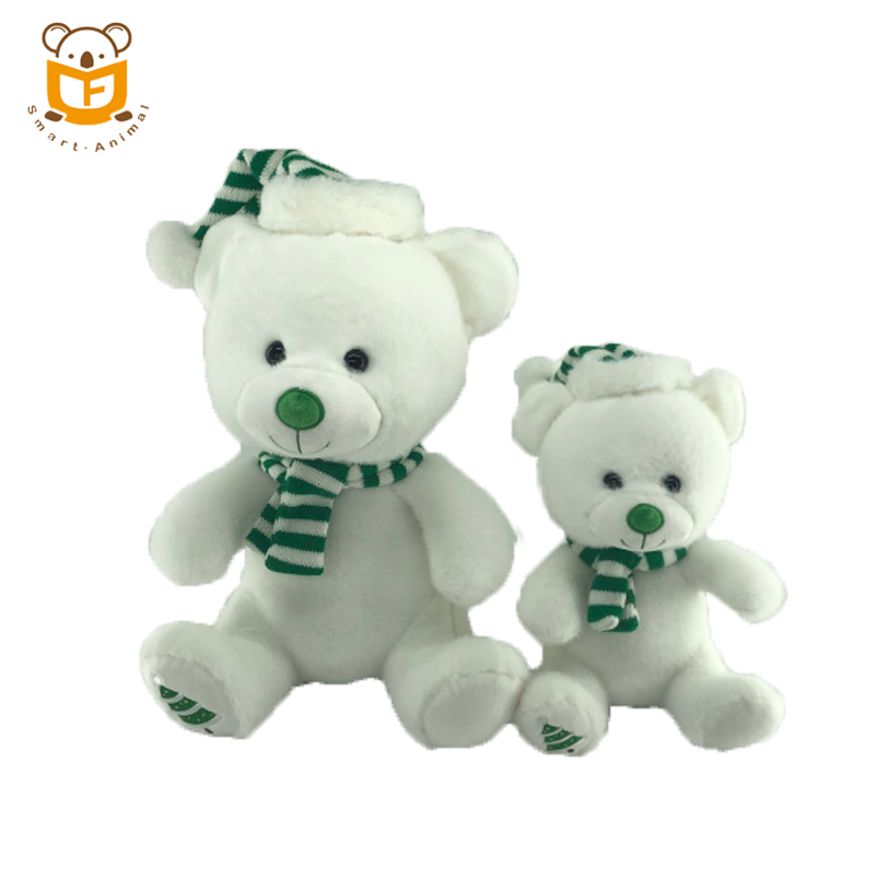 Christmas stuffed animal toys plush teddy bear with scarf