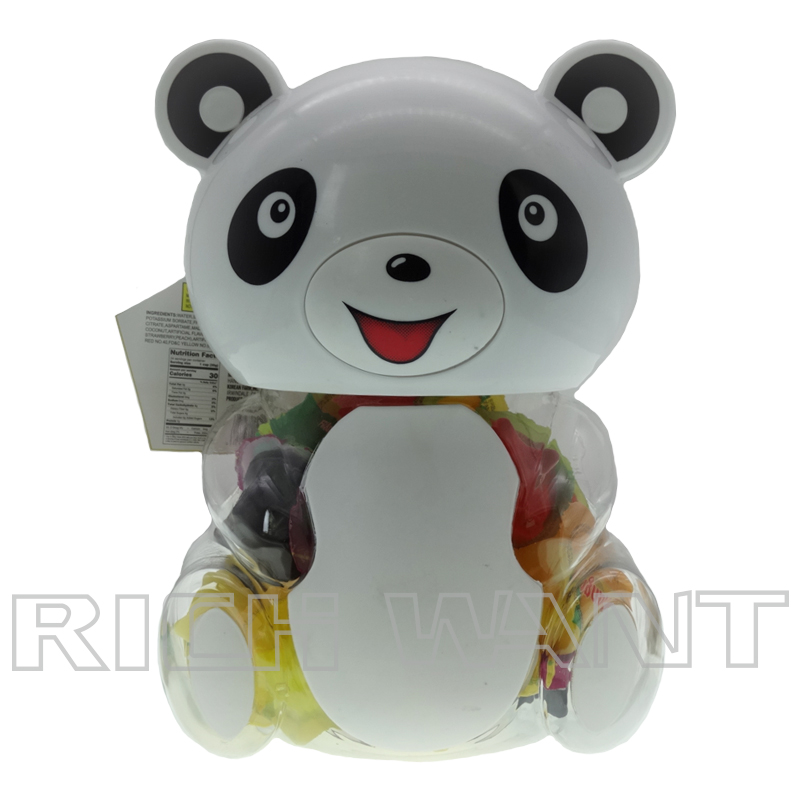 Assorted 35g Star Shape Jelly Cup fruit jelly gelatina Fruit Flavor Jelly Cup in Cartoon Panda Jar（24pcs/jar）