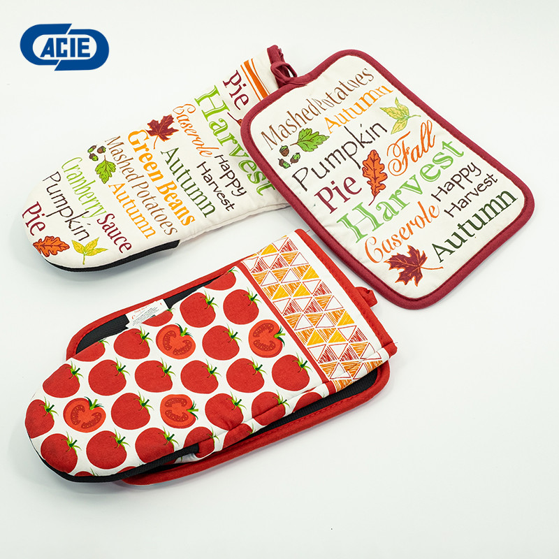 Silicone Oven Mitts with Cotton Lining, High Heat Resistant Kitchen Gloves, Non-Slip Potholder