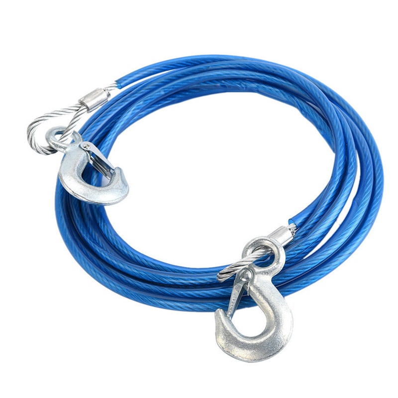 4M 5 Tons Steel Wire Trailer Car Emergency Towing Rope