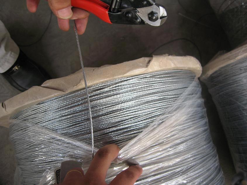 black steel wire strands