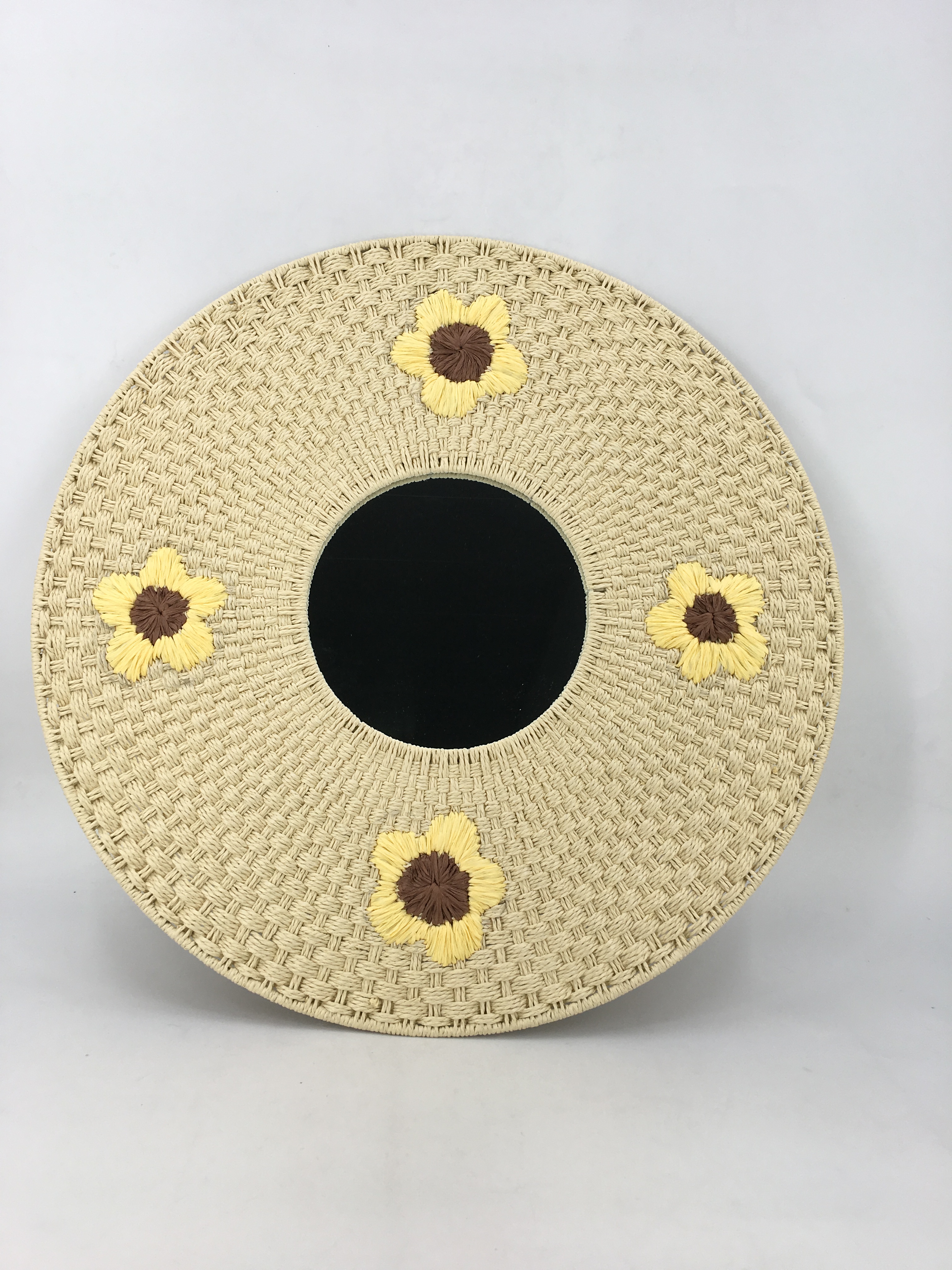 Woven wall mirror