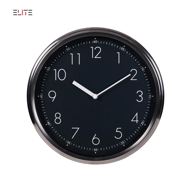 Quartz metal wall clock