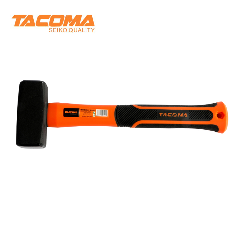 Stone hammer with fiberglass handle