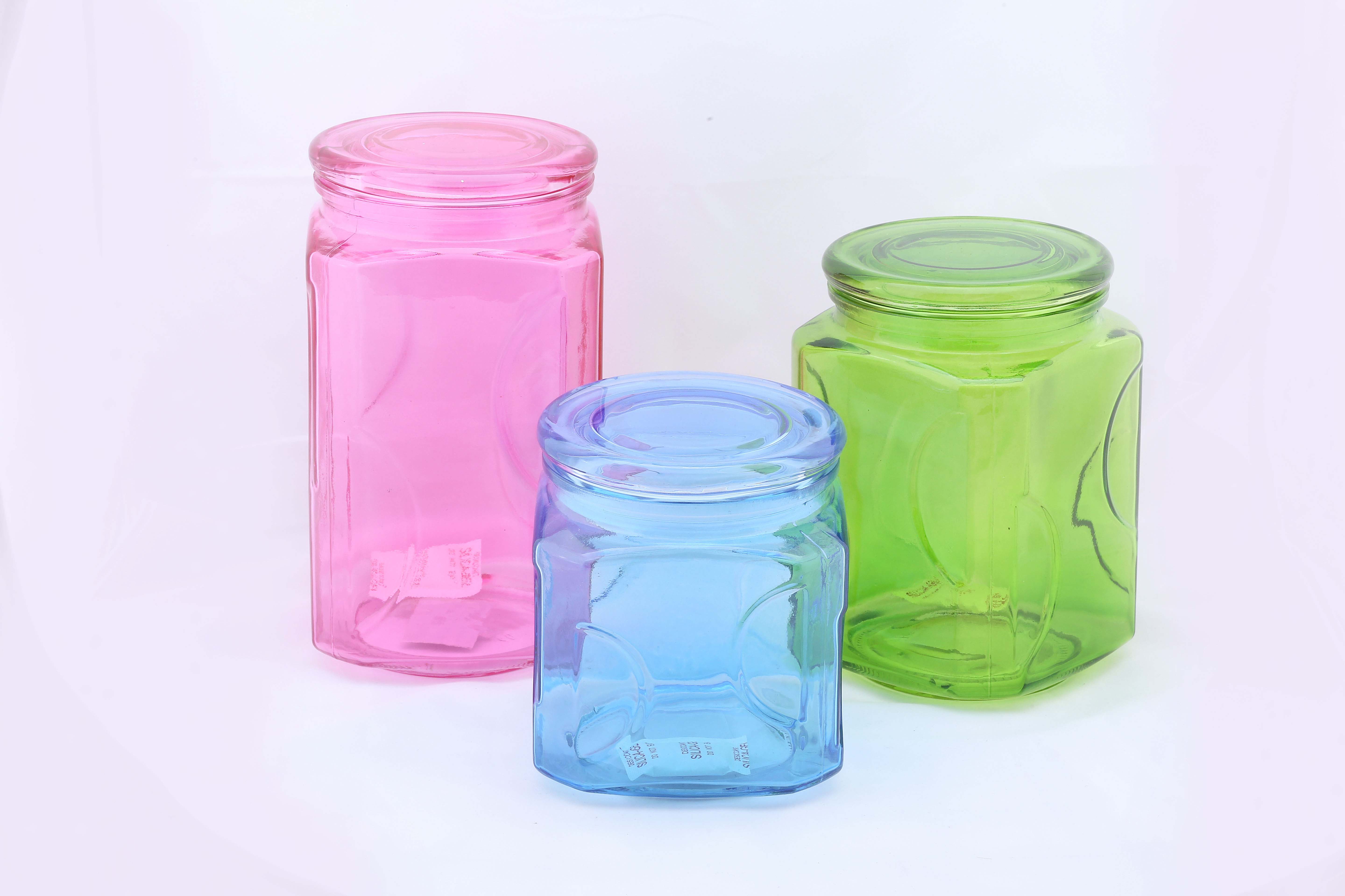 Glass storage jar