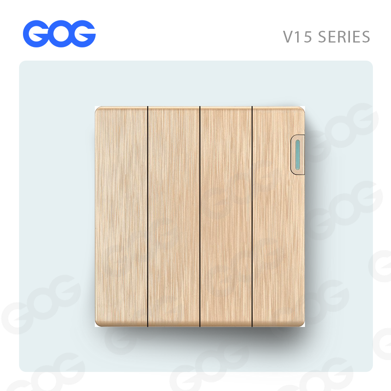 V15 series 4 gang 1 way wall switch