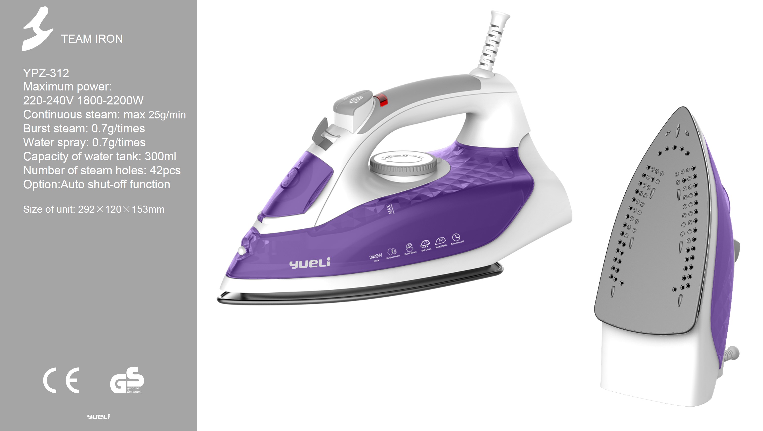 Steam Iron YPZ-312