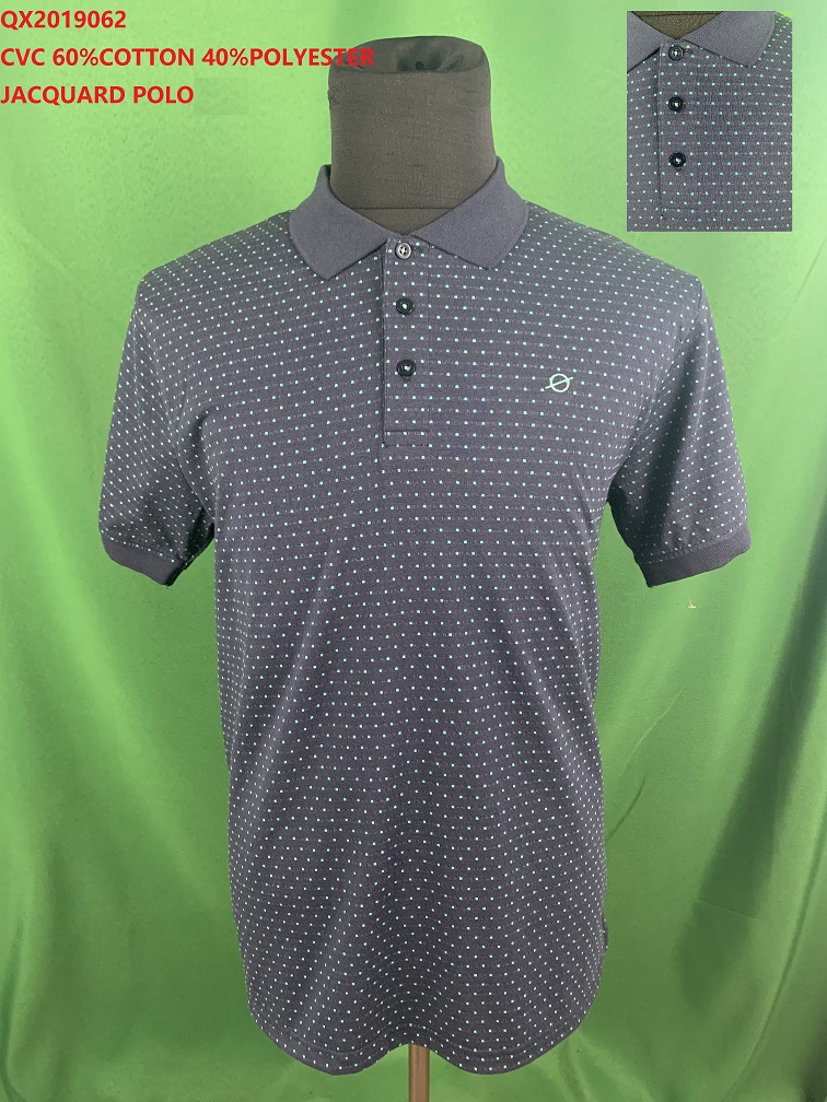 Qx20-003 Cvc Jacquard Polo