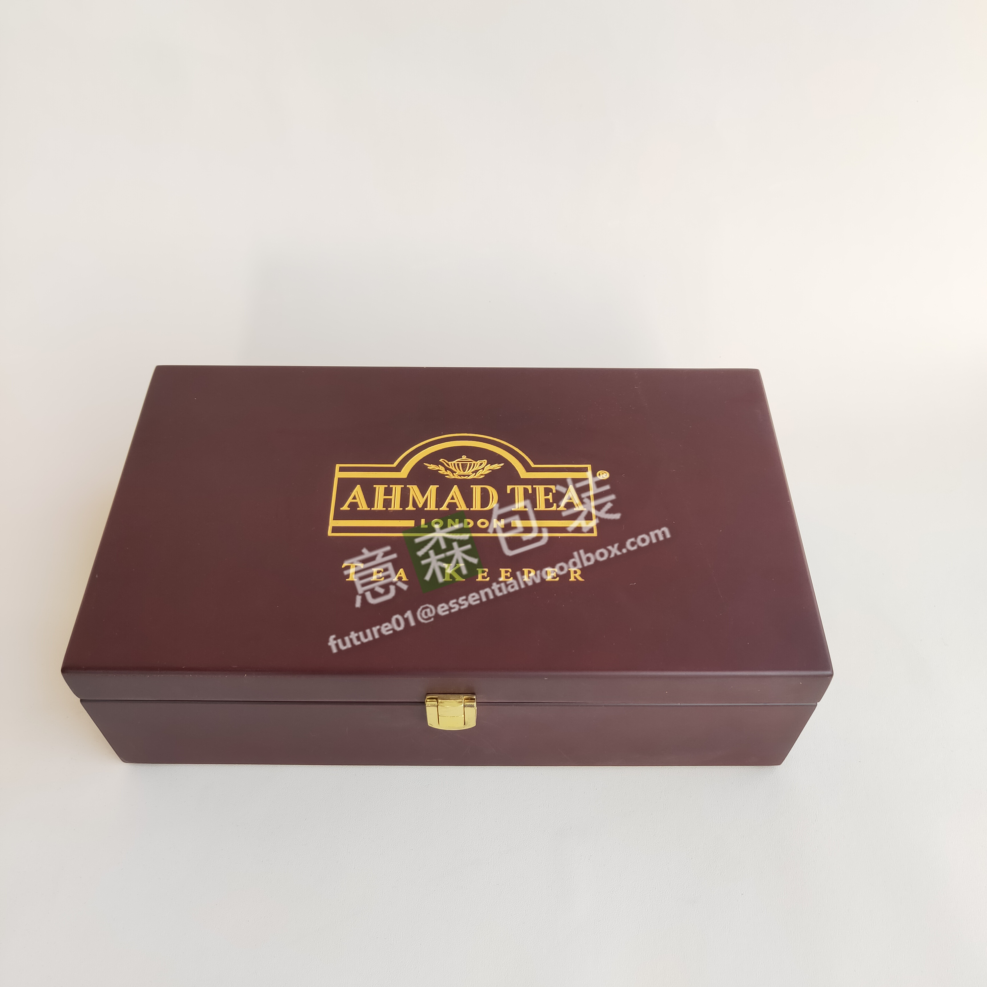 High- glass wood tea box