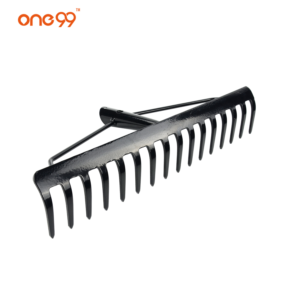 one99 Tools Level Head Rake With 16 Tines For Garden Works Bow Rake