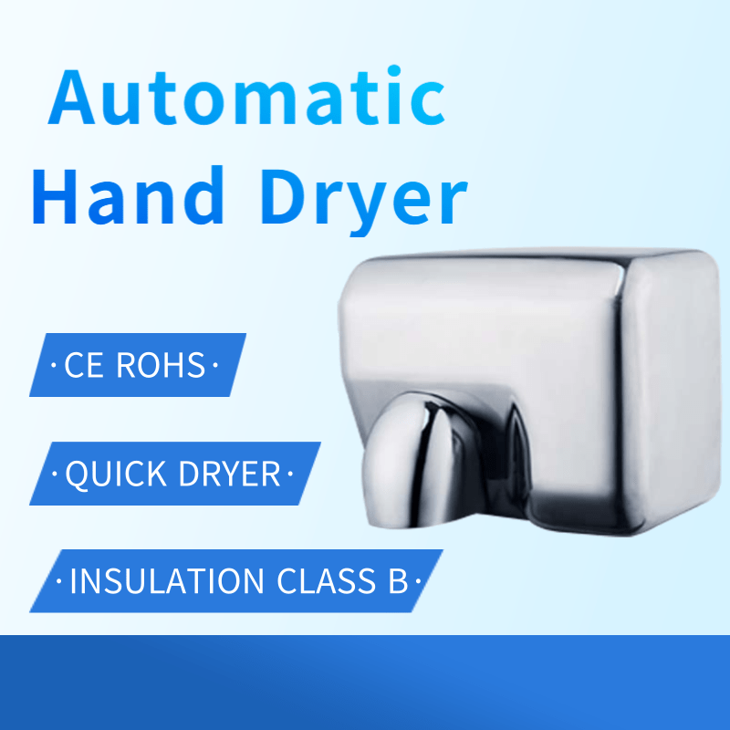 Automatic/manual stainless steel hand dryer