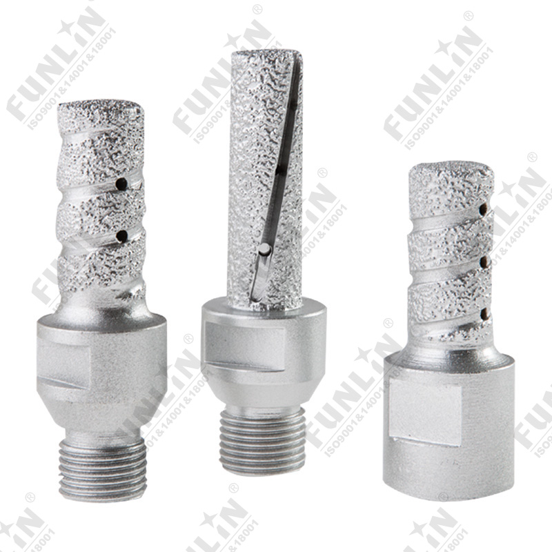 Vacuum brazed diamond router bit