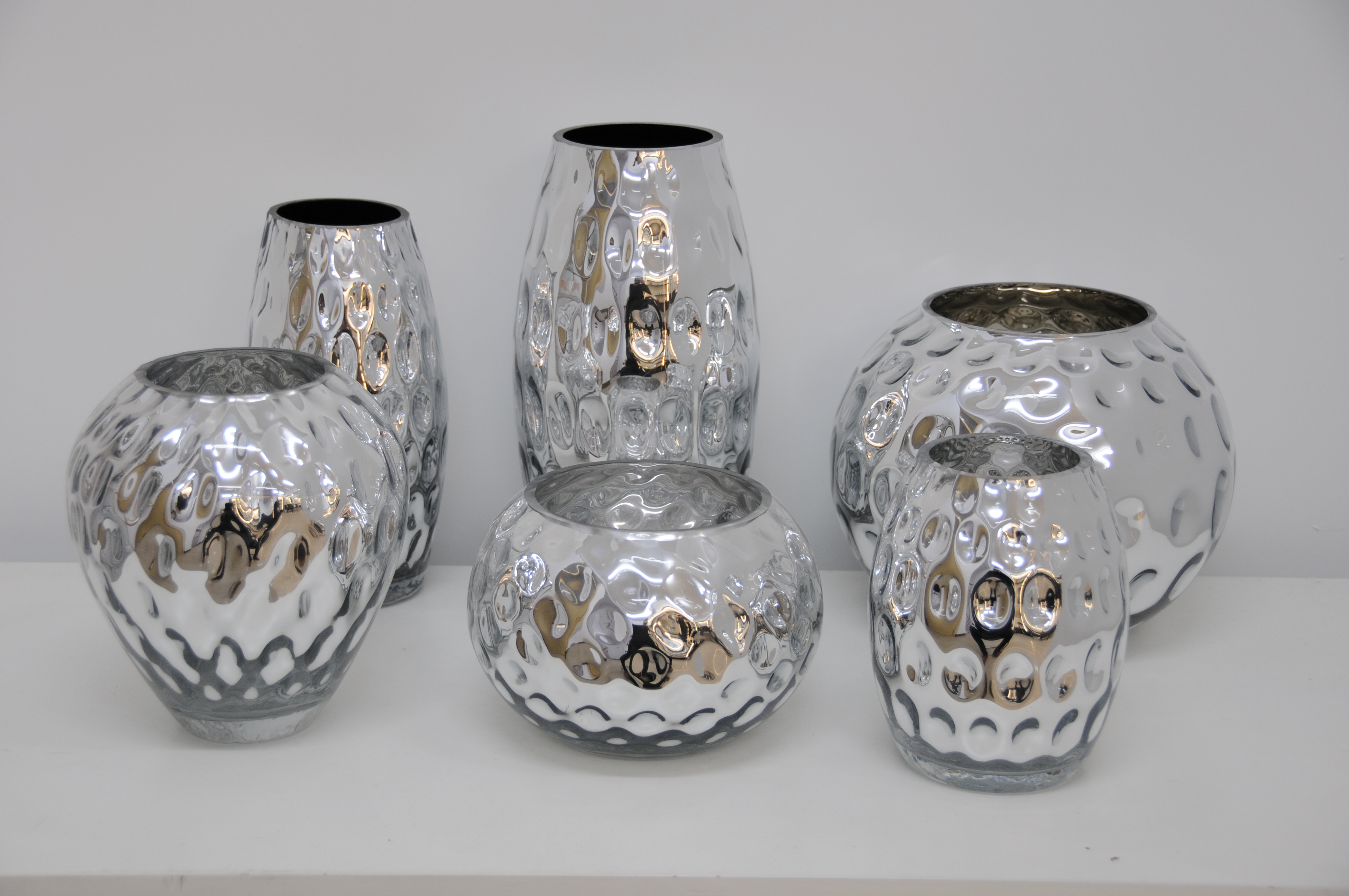Silver Glass Vase