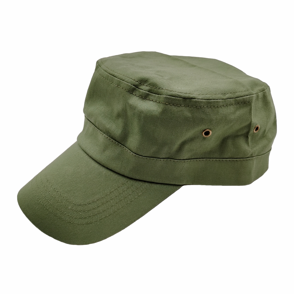 100% Cotton twill Flat top cap hat