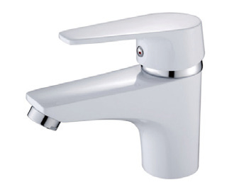 Single lever spray painting basin faucet