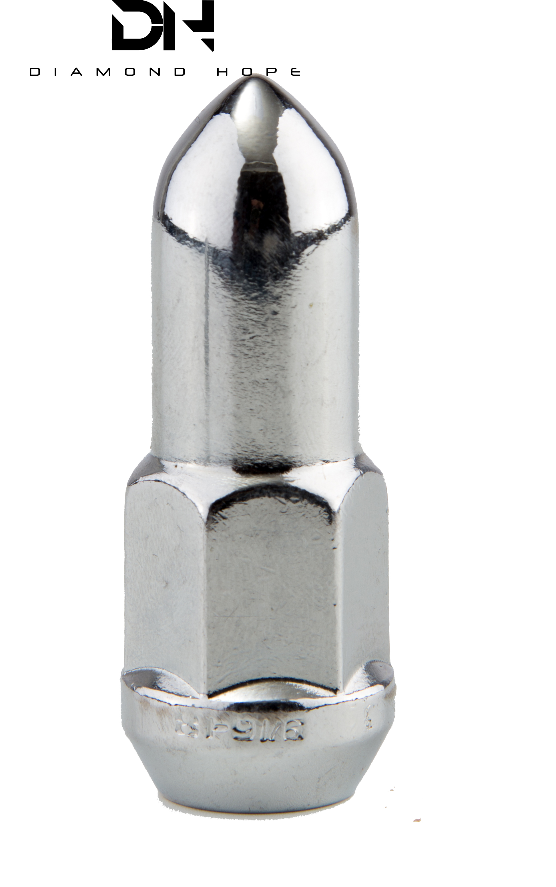 Bullet acorn M12*1.5 chrome wheel nut