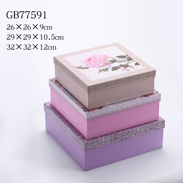 3pcs nesting square boxes