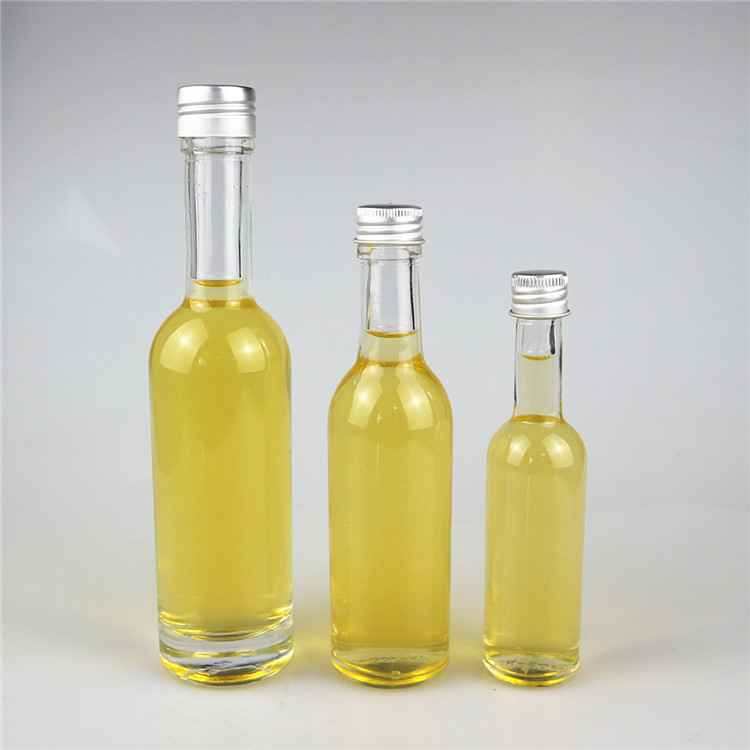100ml clear small glass bottle for wine with screw cap
