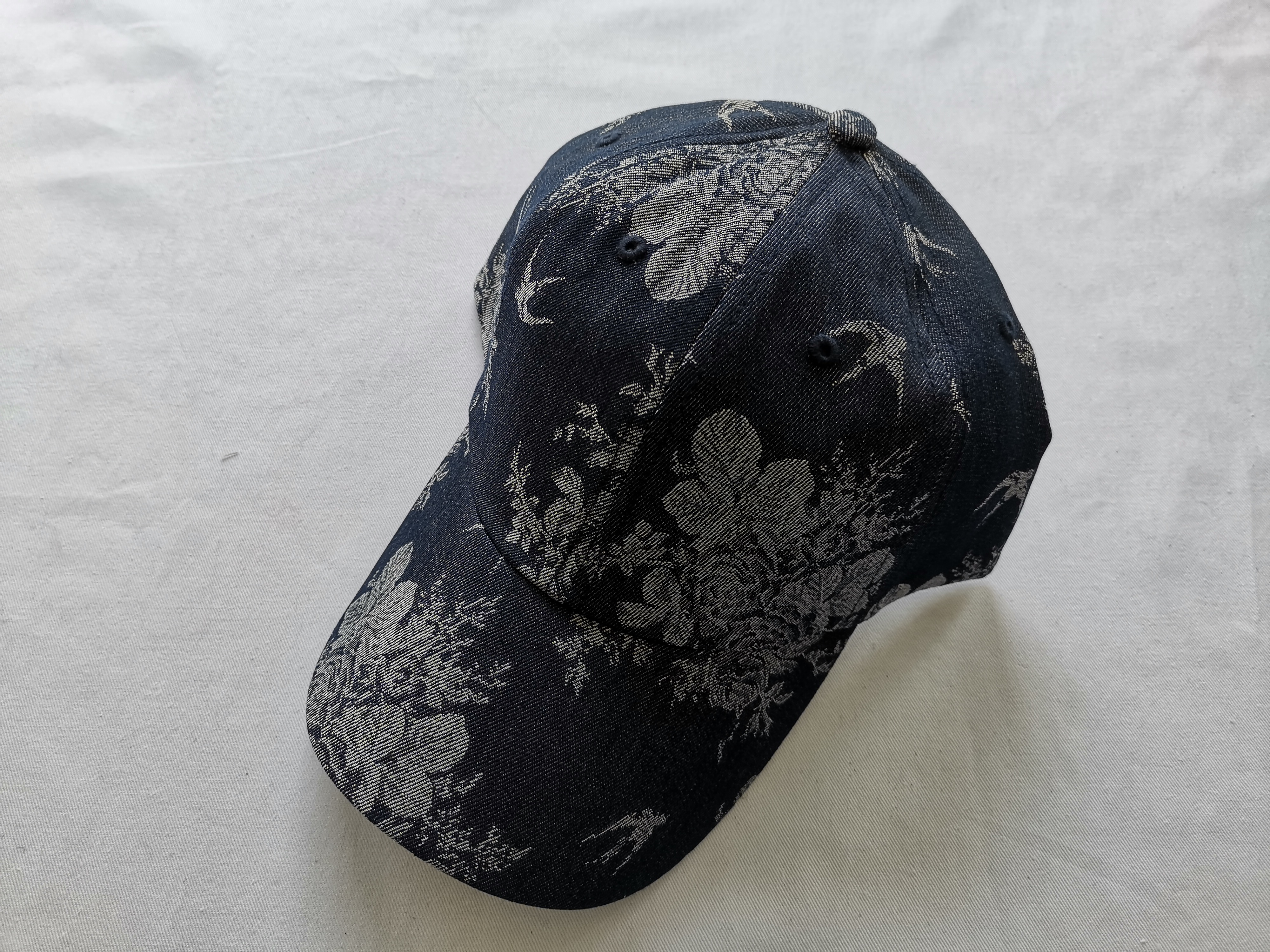 jacquard denim baseball cap