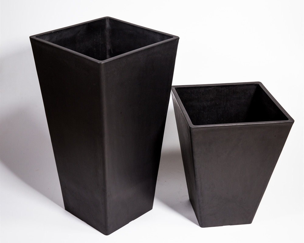 Simple Floor Plant Pot Tall Square Planter Garden Container