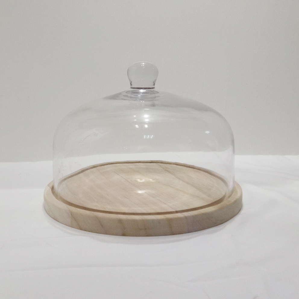 Glass cake holder