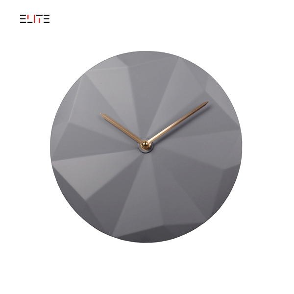 Plastic wall clock with 3D dial